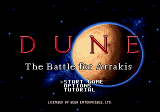 Заставка игры DUNE - THE BATTLE FOR ARRAKIS